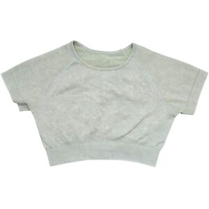 Sage Green Cropped Yoga Top | Size Small | Seamless Activewear Top | Athleisure